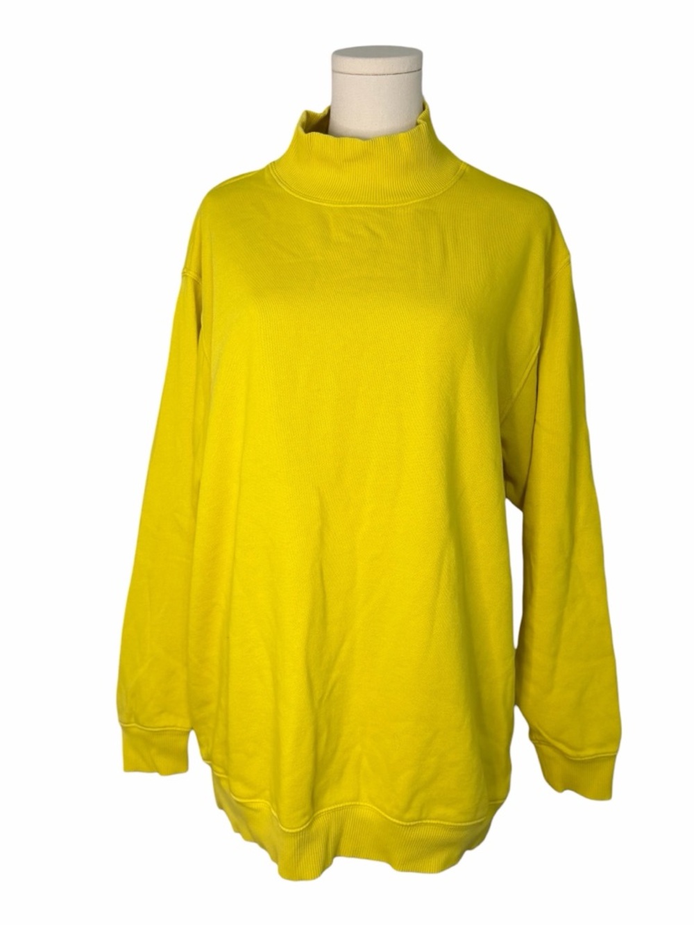Neon Yellow Oversized Aerie Mock Neck